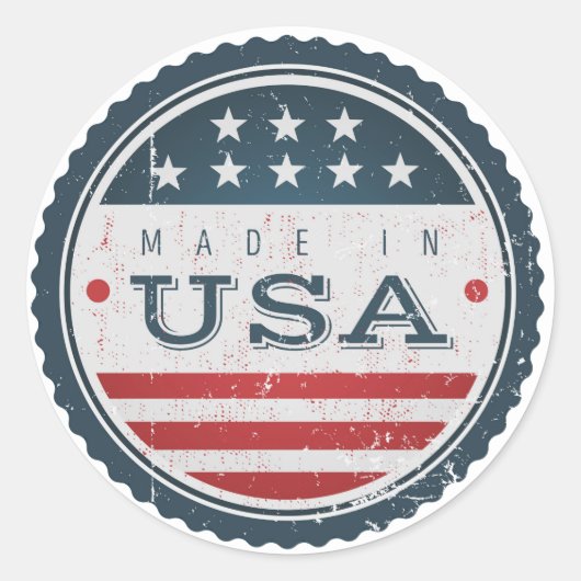 Autocollant Distressed Made in USA (Devant)