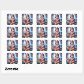 Autocollant divin Lord Krishna Murali (Feuille)