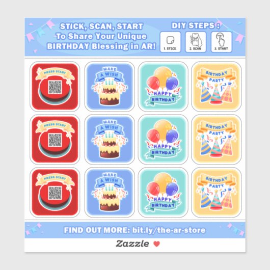 Autocollant DIY-AR Story (Anniversaire) (Feuille)