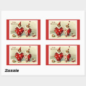Autocollant DIY RETRO VALENTINE (Feuille)