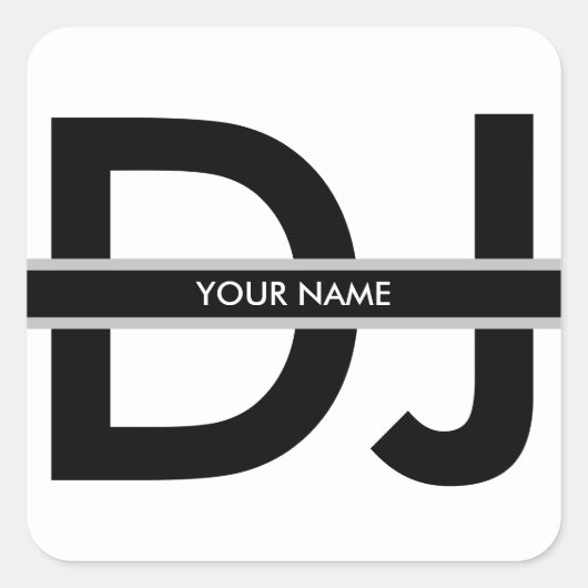 Autocollant DJ moderne (Devant)