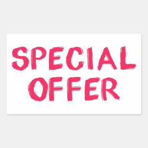 Autocollant d'offre spéciale pour les promotions d
