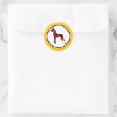 Autocollant Doggen Rond (Sac)
