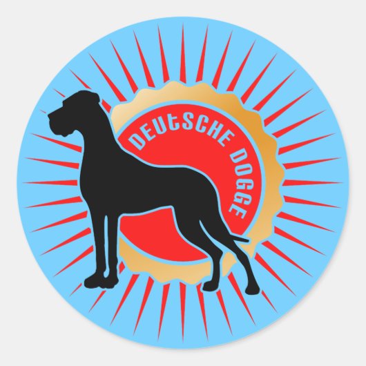 Autocollant Dogue Allemand (Devant)