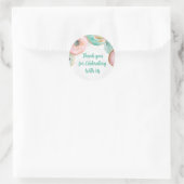 Autocollant Donut Rose Aquarelle Douce (Sac)