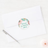 Autocollant Donut Rose Aquarelle Douce (Enveloppe)