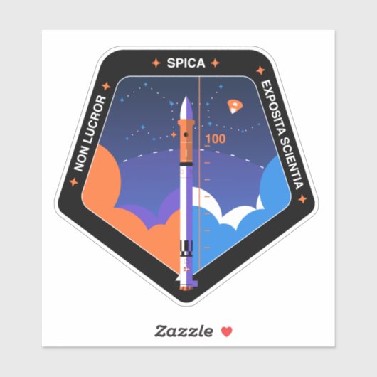 Autocollant d'ordinateur avec Spica Mission Patch (Feuille)