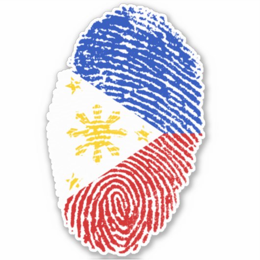 Autocollant d'ordinateur portable du drapeau phili (Devant)