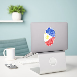 Autocollant d'ordinateur portable du drapeau phili