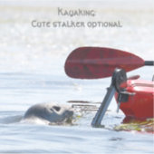 Autocollant d'ordinateur portable - Kayaker suivi (Devant)