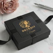 Autocollant doré Detroit Michigan