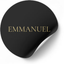 Autocollant doré minimaliste EMMANUEL – Décoration