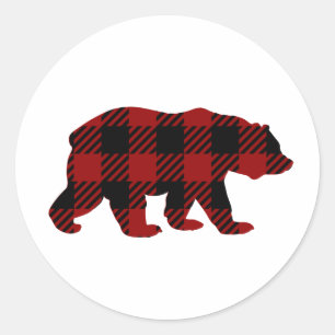 Autocollant d'ours de plaid de Buffalo