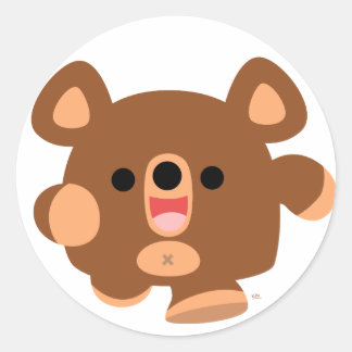 Autocollant d'ours énergétique de dessin mignon