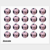 autocollant d'ours rose (Feuille)