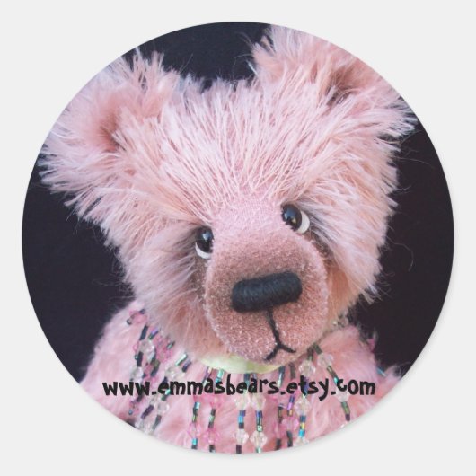 autocollant d'ours rose (Devant)