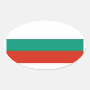 Autocollant d'ovale de drapeau de la Bulgarie