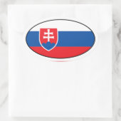 Autocollant d'ovale de drapeau de la Slovaquie (Sac)