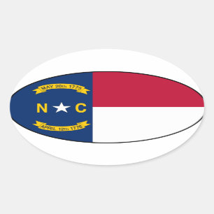 Autocollant d'ovale de la Caroline du Nord