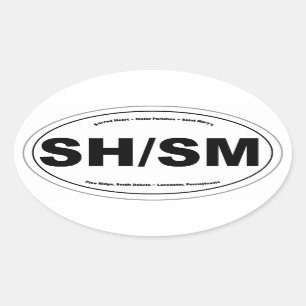 Autocollant d'ovale de SH/SM