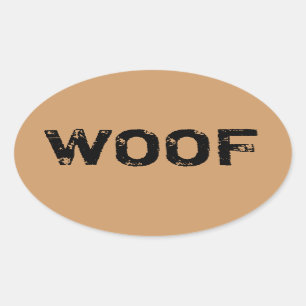 Autocollant d'ovale de WOOF