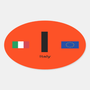 Autocollant d'ovale d'Euro-Style de l'Italie