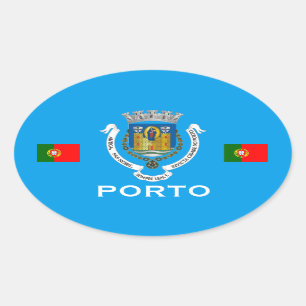 Autocollant d'ovale d'Euro-style de Porto Portugal
