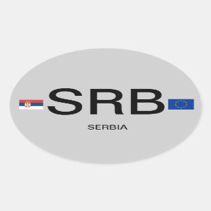 Autocollant d'ovale d'Euro-Style de Serbia*
