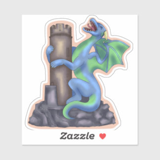 Autocollant Dragon qui hurle
