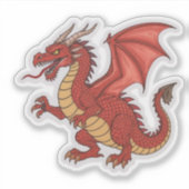 Autocollant Dragon Rouge (Devant)