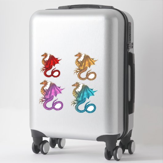 Autocollant Dragon Vinyl Custom (Sur valise)