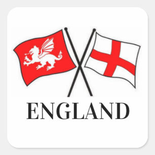Autocollant drapeau anglais & St George