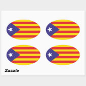 Autocollant Drapeau Catalan "Serenya" (Feuille)