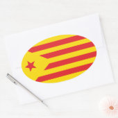 Autocollant Drapeau Catalan "Serenya" (Enveloppe)