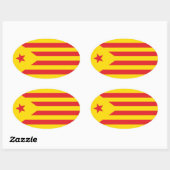 Autocollant Drapeau Catalan "Serenya" (Feuille)