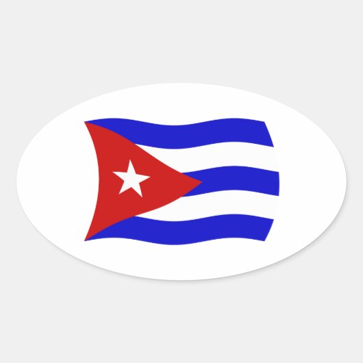 Autocollant Drapeau de Cuba (Devant)