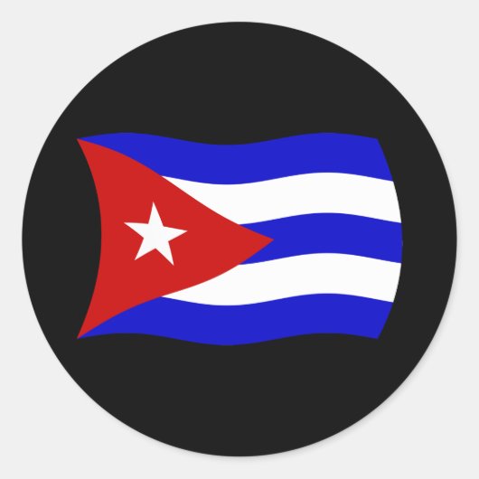 Autocollant Drapeau de Cuba (Devant)