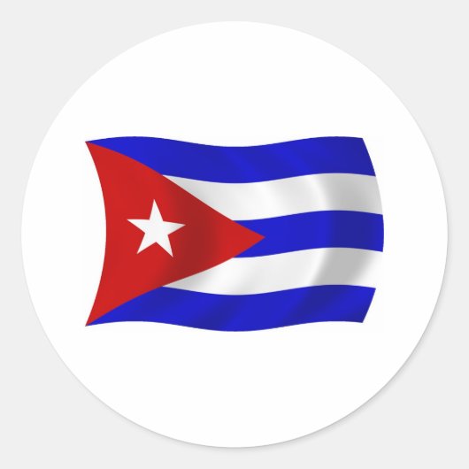 Autocollant Drapeau de Cuba (Devant)