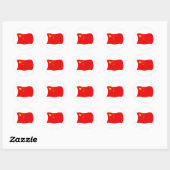 Autocollant Drapeau de la Chine (Feuille)