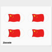 Autocollant Drapeau de la Chine (Feuille)
