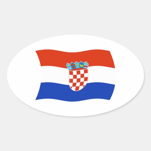 Autocollant Drapeau de la Croatie (Devant)