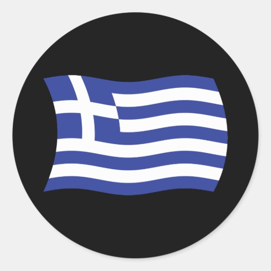 Autocollant drapeau de la Grèce (Devant)