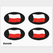 Autocollant Drapeau de la Pologne (Feuille)