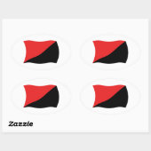 Autocollant Drapeau de l'anarcho-syndicalisme (Feuille)