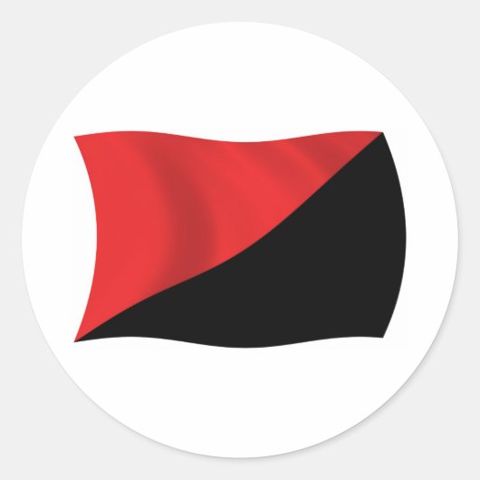 Autocollant Drapeau de l'anarcho-syndicalisme (Devant)