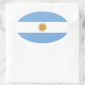Autocollant Drapeau de l'Argentine (Ovale) (Sac)