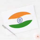 Autocollant Drapeau de l'Inde (Enveloppe)