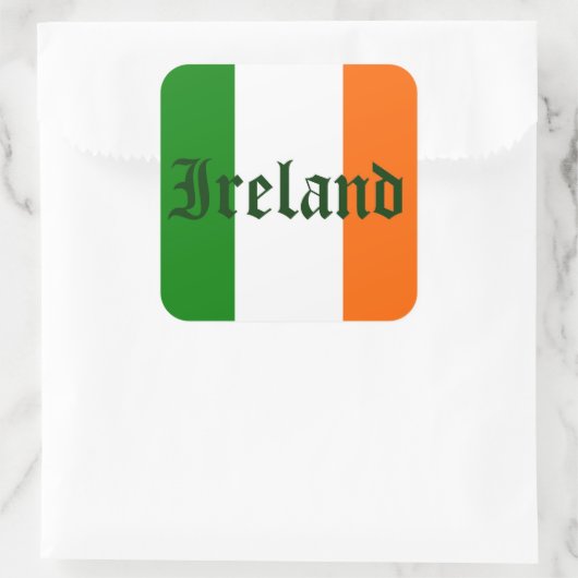Autocollant drapeau d'Irlande (Sac)