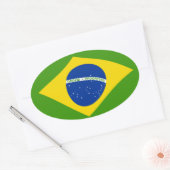 Autocollant Drapeau du Brésil (Enveloppe)