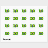 Autocollant Drapeau du Brésil (Feuille)